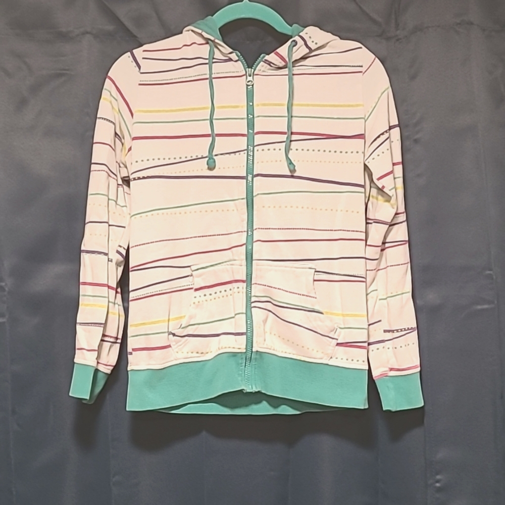 Small zip up sweatshirt with a hood